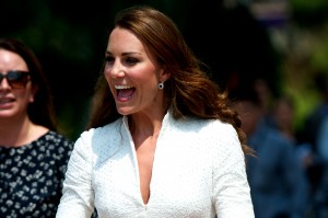 She seems very happy to see the crowd...